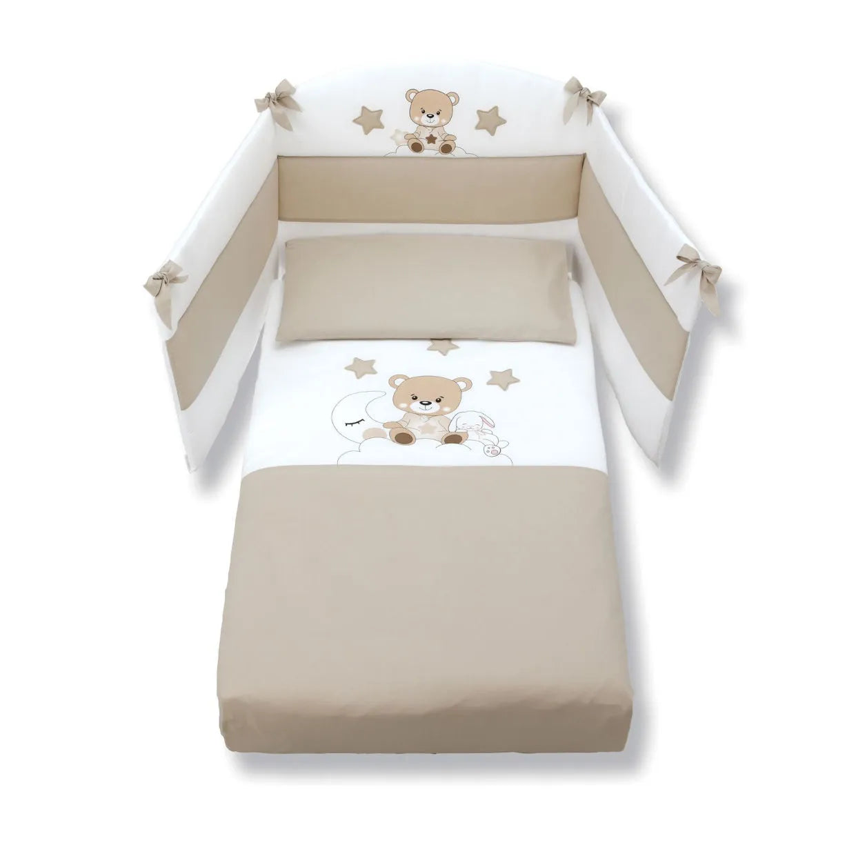 Set piumino sfilabile e paracolpi azzurra design