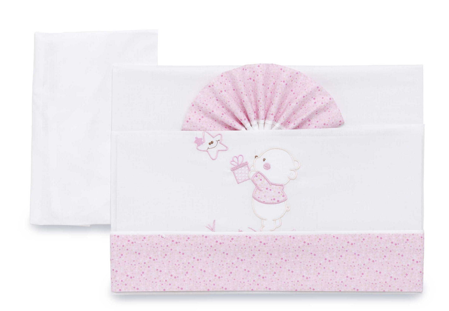 Lenzuolino italbaby ricamo rosa per lettino