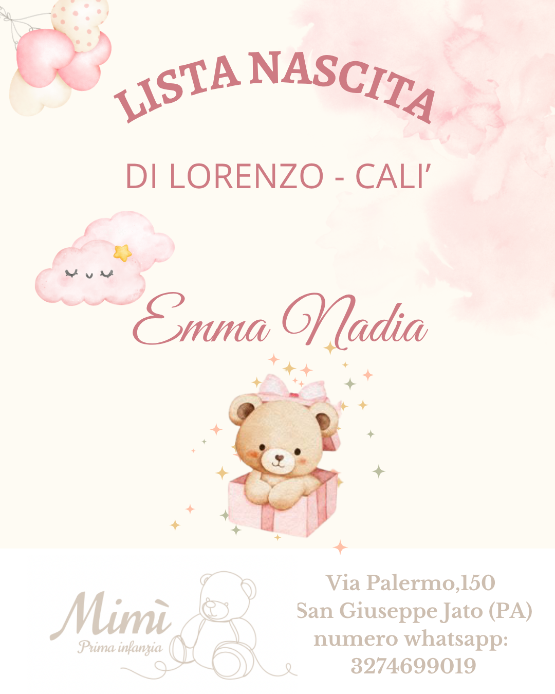 Lista Nascita Di Lorenzo- Cali' (Emma Nadia)