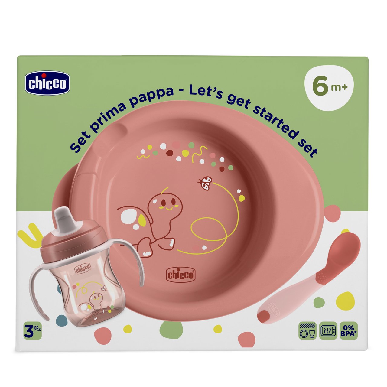 Set pappa con piattino termico chicco