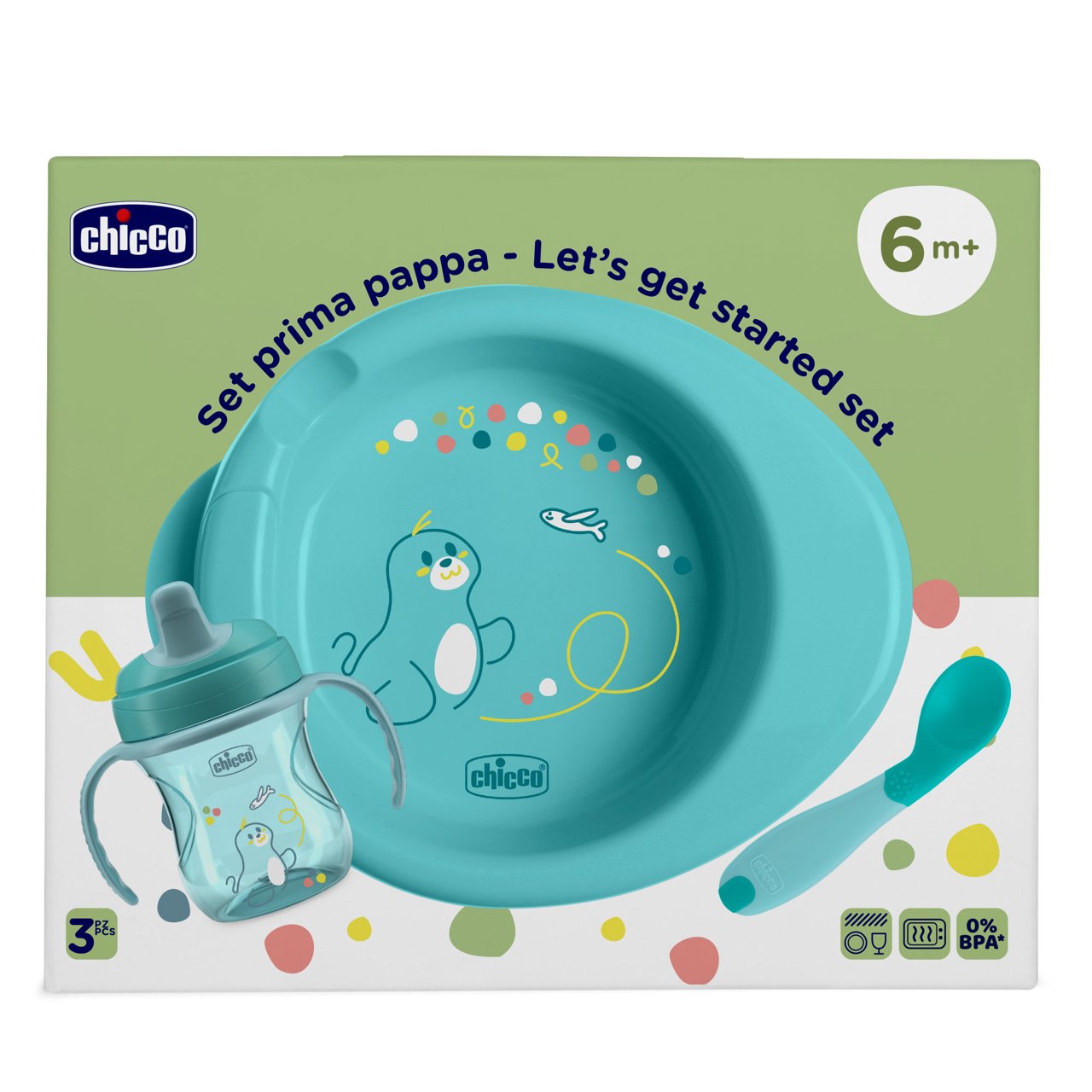 Set pappa con piattino termico