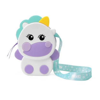 GIOCO BORSA UNICORNO, TRACOLLA REGOLABILE, DAI 3 ANNI