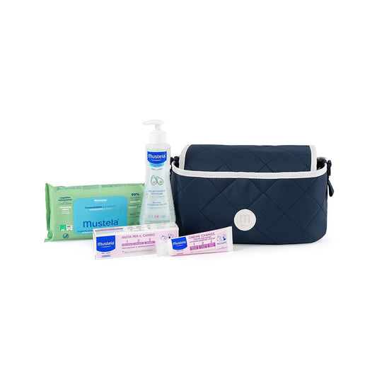 Set organizer mustela con prodotti