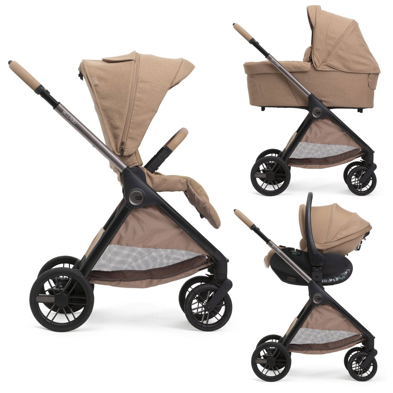 Trio Bellagio caramel con base lullaglide omaggio