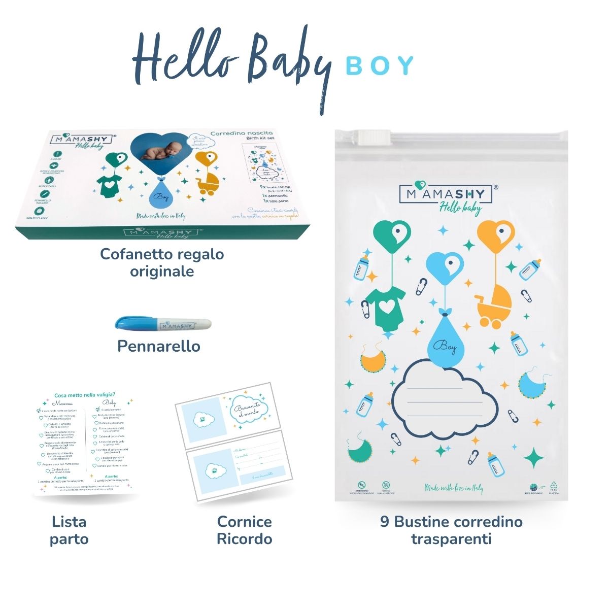 Corredino nascita Hello Baby Boy