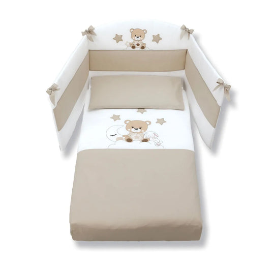 Set piumino sfilabile e paracolpi azzurra design