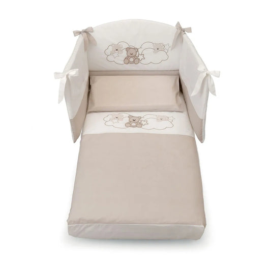 Set piumino sfilabile e paracolpi azzurra design