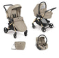 Trio completo di navicella, ovetto auto , passeggino e borsa