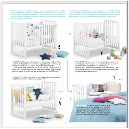 Lettino culla Glam 1x9 completa