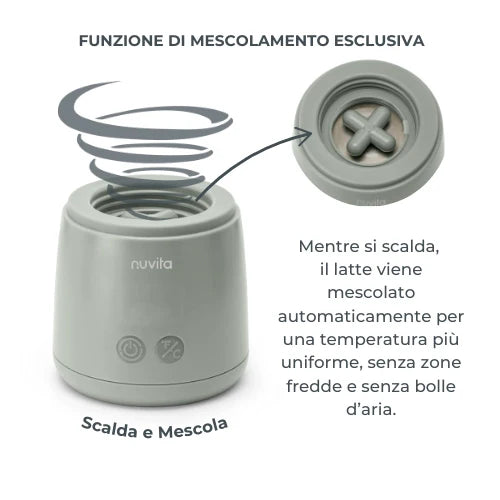 Scalda biberon portatile scalda e mescola fino a 70gradi